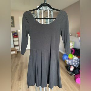 Express black 3/4 sleeve fit and flare dress, size Small